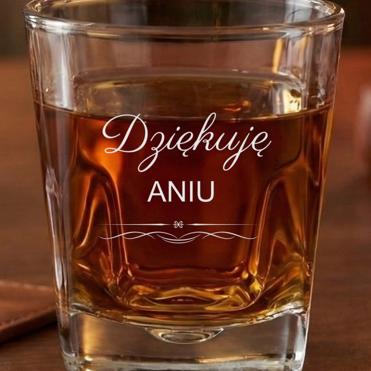 GRAWEROWANA szklanka do whisky na podziękowania