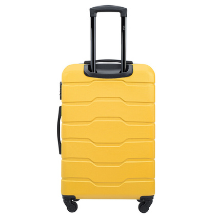 Walizka podróżna średnia Puccini – żółta, OZNAKOWANA GRAWEREM INICJAŁY