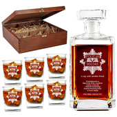 ZESTAW Z GRAWEREM karafka i 6 szklanek NA PREZENT DLA POLICJANTA emerytura awans