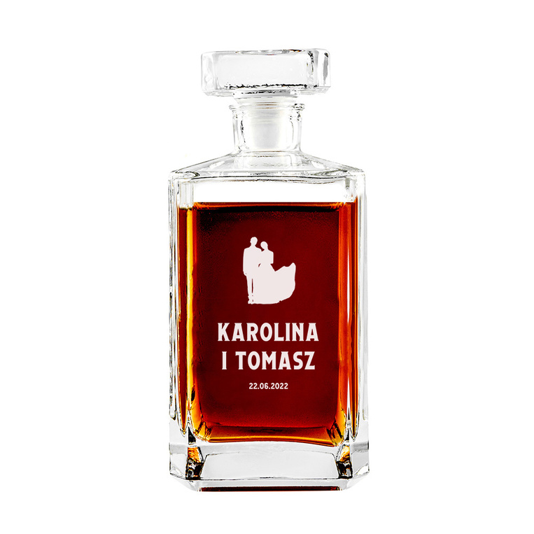 Karafka ślubna na PREZENT DLA PARY z grawerem