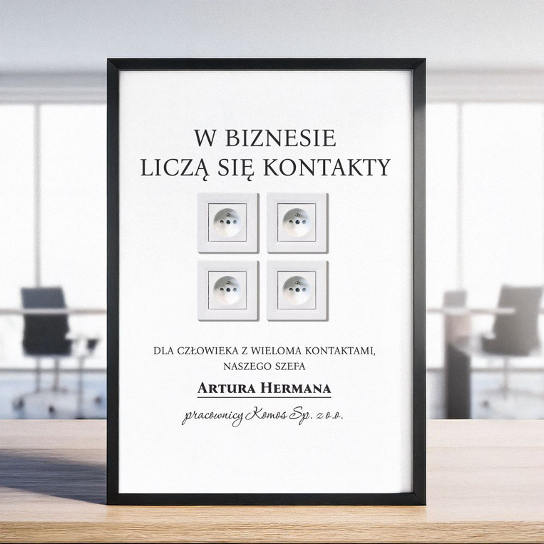 Personalizowany plakat DLA SZEFA BIZNESMENA – BIZNES I KONTAKTY