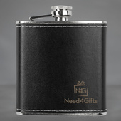 Piersiówka w skórze GRAWER LOGA gadżet firmowy