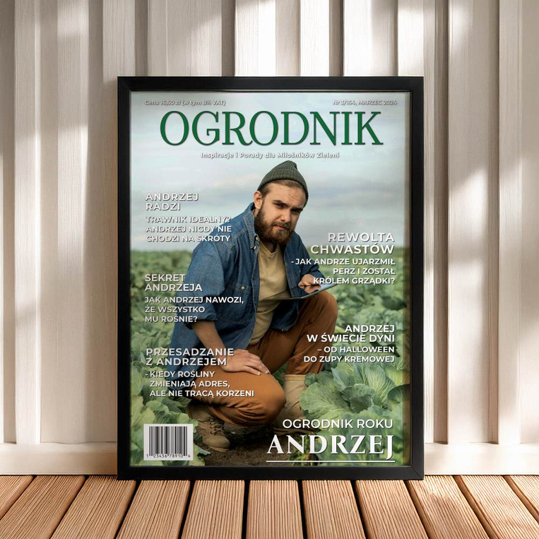 Plakat ze zdjęciem DLA OGRODNIKA amatora ogródka i warzywnej grządki