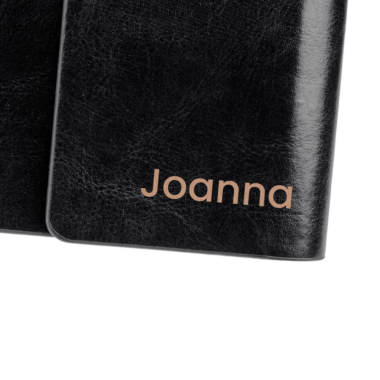 Skórzany notes GRAWER IMIENIA - personalizowany prezent dla niej