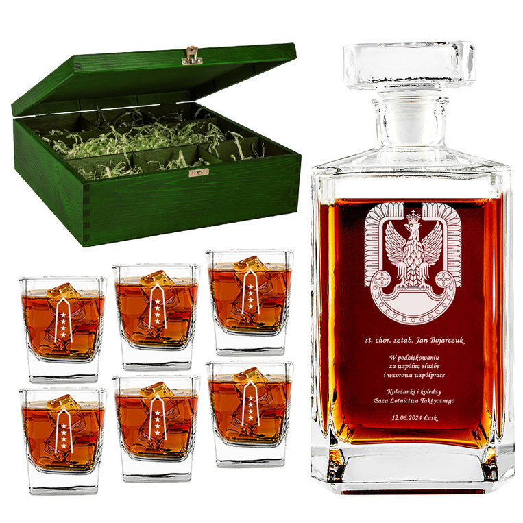 Prezent dla lotnika z okazji przejścia na EMERYTURĘ - zestaw do whisky