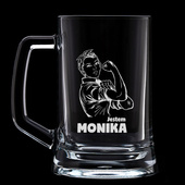 Kufel z grawerem JESTEM MONIKA prezent DLA NIEJ amatorki piwa