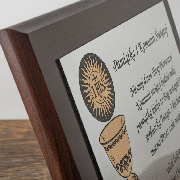 Dyplom na pamiątkę I Komunii Świętej – prezent dla chrześniaka, dziecka, wnuka