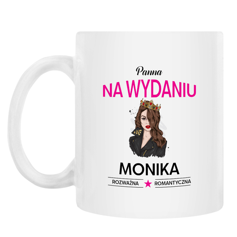 Personalizowany kubek z nadrukiem PANNA NA WYDANIU + IMIĘ