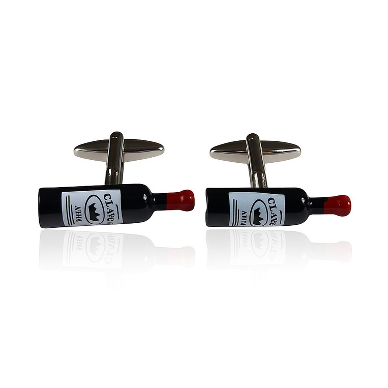 Spinki do mankietów BUTELKA WINA – prezent DLA MIŁOŚNIKA WINA
