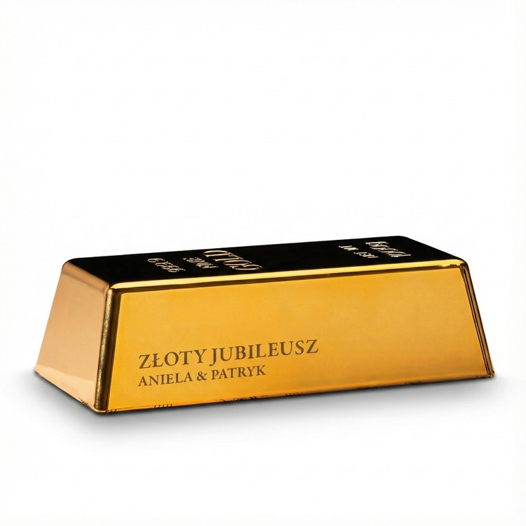 Sztabka złota z grawerem PREZENT NA „Złoty Jubileusz"