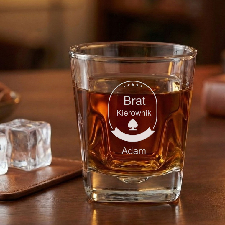 Personalizowana szklanka do whisky dla brata – KIEROWNIKA