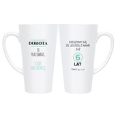 Kubek Latte Max dla pracownika z nadrukiem PRACOWNIK KTÓRY ROBI RÓŻNICĘ