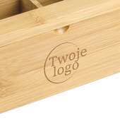 Pudełko bambusowe na herbatę GRAWER LOGA FIRMOWEGO