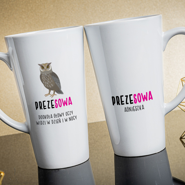 Personalizowany Kubek Latte duży na prezent DLA PREZESOWEJ