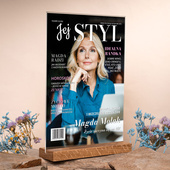 Statuetka plexi 21x30 cm – Okładka „Jej Styl” na 40 urodziny dla kobiety