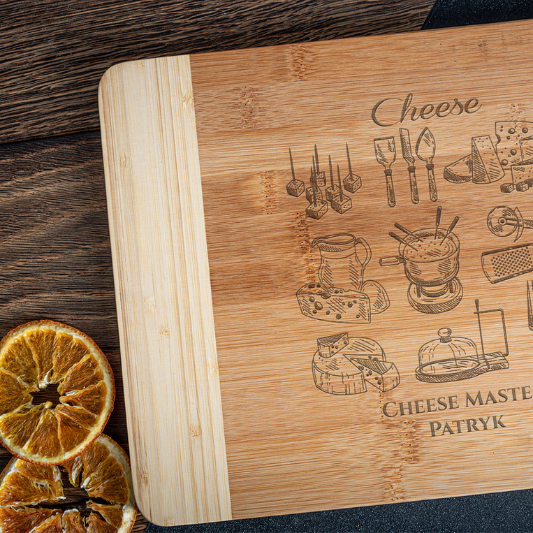 Deska do krojenia z grawerem CHEESE MASTER dla SMAKOSZA SERÓW