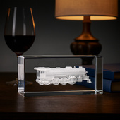 Lokomotywa 3D Duża statuetka Pamiątka Jubileuszowa Wyróżnienie Dla Kolejarza