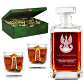 Personalizowana karafka i szklanki – prezent dla żołnierza EMERYTURA