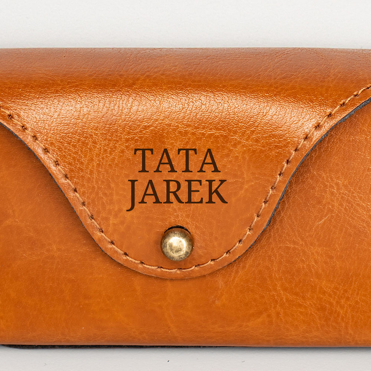 Skórzane etui na okulary DLA TATY z grawerem DZIEŃ OJCA