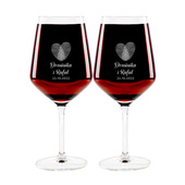 Zestaw 6 kieliszków do wina czerwonego z grawerem NA ŚLUB ROCZNICĘ