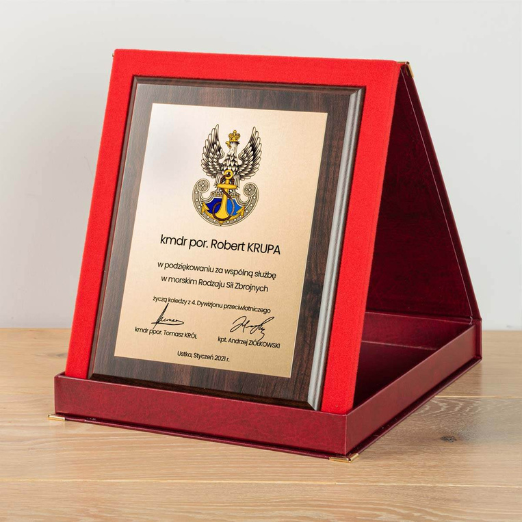 Podziękowanie za służbę DLA MARYNARZA eleganckie etui EMERYTURA