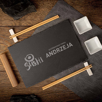Zestaw do sushi z grawerem PODSTAWOWE MENU dla niego
