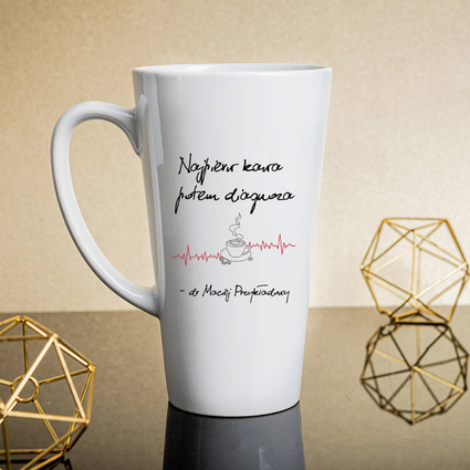 Personalizowany kubek Latte Max z nadrukiem DLA LEKARZA