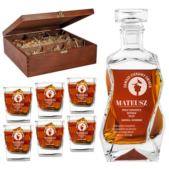 ZESTAW DO WHISKY na prezent DLA PODRÓŻNIKA twój grawer
