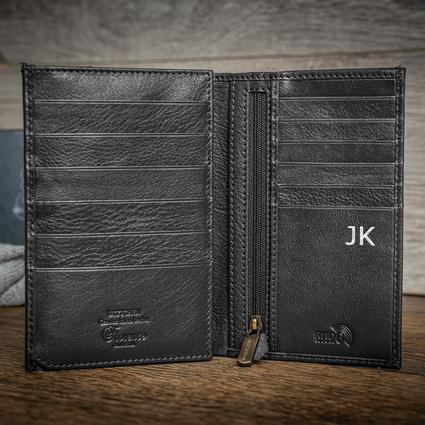 Portfel Wittchen męski czarny pionowy PREZENT DLA NIEGO