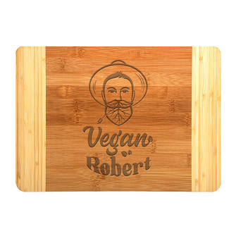 Duża deska do krojenia z grawerem DLA VEGANA PREZENT POD CHOINKĘ