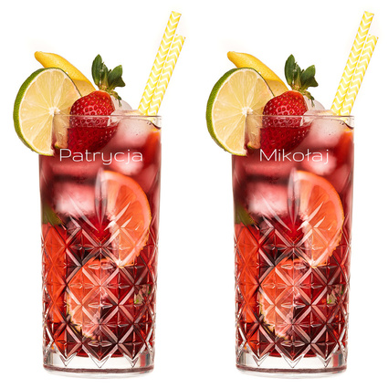Zestaw 2 szklanek 365 ml GRAWER IMION – personalizowany prezent DLA PARY