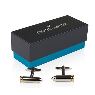 Spinki do mankietów NABÓJ – prezent DLA STRZELCA ŻOŁNIERZA