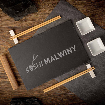 Zestaw do sushi DLA NIEJ z grawerowaną deską kamienną