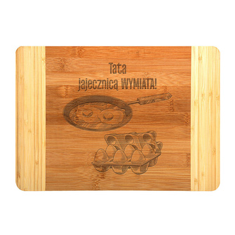 Drewniana deska do krojenia z grawerem PREZENT DLA TATY