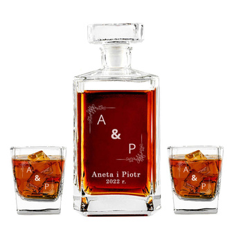 Zestaw do whisky DLA PARY na ŚLUB ROCZNICĘ PARAPETÓWKĘ