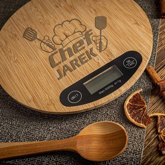 Waga kuchenna z grawerem DLA SZEFA KUCHNI grawerowany prezent