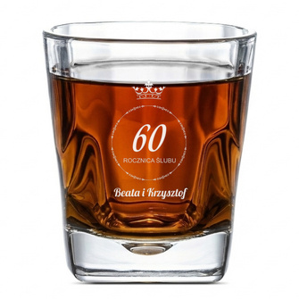 Szklanka do whisky 60 ROCZNICA ŚLUBU z grawerem