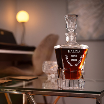 Karafka dla Super Babci z grawerem – prezent z sercem