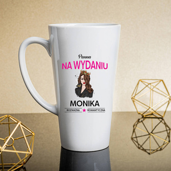 Kubek Latte MAX z nadrukiem PANNA NA WYDANIU na prezent