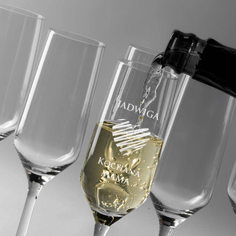 Kieliszek do szampana z grawerem DLA KOCHANEJ MAMY 