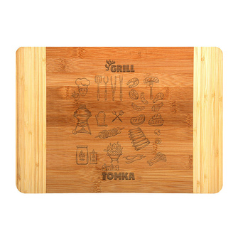 Deska do krojenia z grawerem dla AMATORA GRILLA na URODZINY