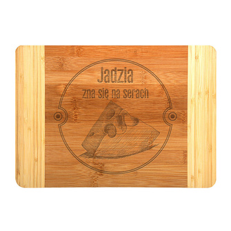 Deska do krojenia grawerowana DLA ZNAWCY SERÓW dla niej dla niego