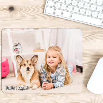 Podkładka pod mysz 22x18 cm z TWOIM ZDJĘCIEM prezent DLA DZIECKA