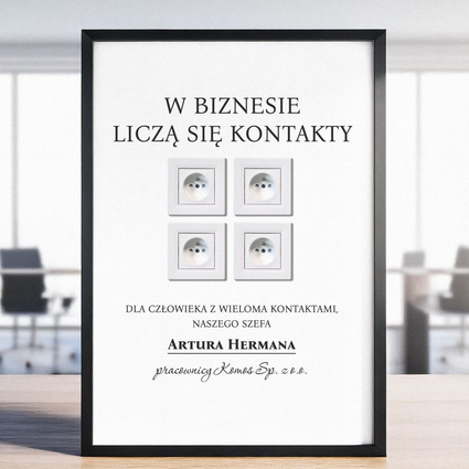 Personalizowany plakat DLA SZEFA BIZNESMENA – BIZNES I KONTAKTY