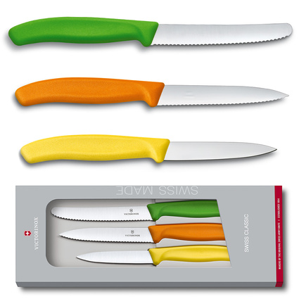 Zestaw 3 noży kolorowych Victorinox 6.7116.31G - czysty