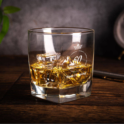 Szklanka do whisky 60 ROCZNICA ŚLUBU z grawerem