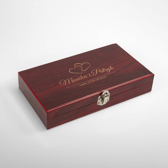 Zestaw do wina z grawerem PERSONALIZOWANY prezent DLA PARY