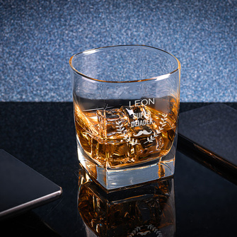 Szklanka do whisky z grawerem SUPER DZIADEK LEON