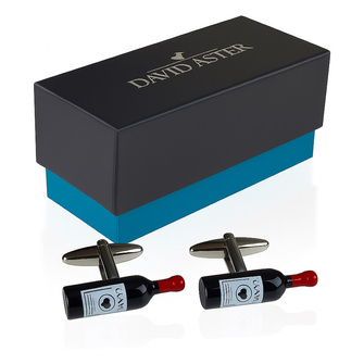 Spinki do mankietów BUTELKA WINA – prezent DLA MIŁOŚNIKA WINA