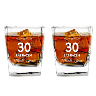 2 Szklanki do whisky z grawerem 30 LAT RAZEM prezent na rocznicę